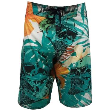 Imagem de Bermuda Tecido Alkary Caveira Folhas-Masculino