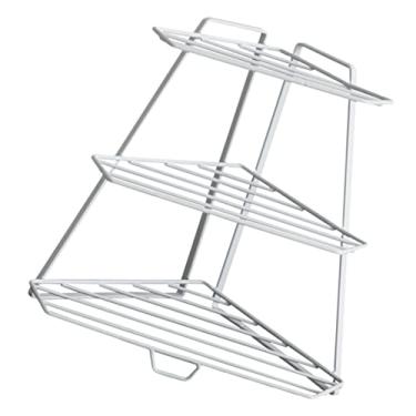 Imagem de VOSAREA 1Pc Prateleira Tripé Banheiro Organizador De Maquiagem Organizador De Canto De Banheiro Mesa De Maquiagem Vaidade Prateleiras De Canto Prateleira De Banheiro Prateleira De Cozinha