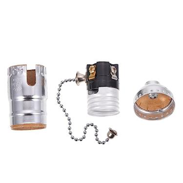 Imagem de Angoily Zíper Interruptor Candelabro Vintage Luminária LED Lâmpadas Pretas E27 Base Da Lâmpada Cabeceira E27 Parafuso Lâmpada Soquete Adaptador De Luz Suporte Da Lâmpada Faixas De Chão De