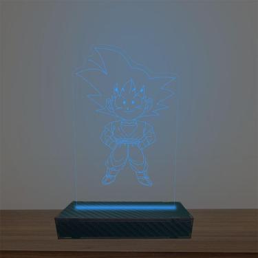 Imagem de Luminária Led 3d Goku Abajur Luxo