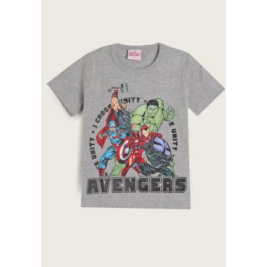 Imagem de Infantil - Camiseta Fakini Avengers Cinza Fakini 102303585 menino