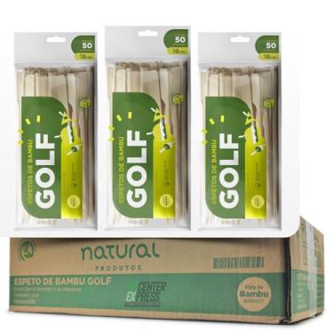 Imagem de Espeto Bambú Golf Petiscos Lanches 18 Cm - 1250 Unidades