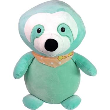 Imagem de Bicho Preguiça Pelúcia Fofa Com Lencinho Brinquedo Nicho Decoração Quarto 26Cms