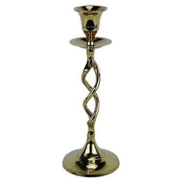 Imagem de Castiçal de Metal Dourado - 20x7cm - 27140