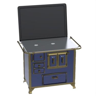 Imagem de Fogao a Lenha N 2 Renaissance Chapa de Aluminio Azul