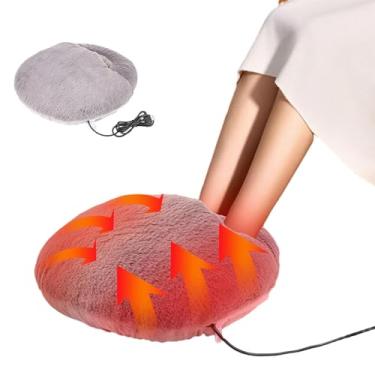 Imagem de Aquecedor elétrico para pés, aquecedor de pés USB de inverno lavável com almofada de aquecimento removível, almofada de aquecimento térmico de 10 W para aquecedor de pés Engrenagem para clima frio par