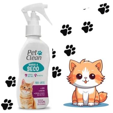 Imagem de Banho A Seco Para Gatos Pet Clean Liquido 300 Ml