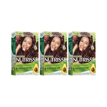 Imagem de Coloraçao Nutrisse 366 Acaju Purpura-Kit C/3Un