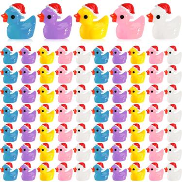 Imagem de Enfeites em miniatura Christmas Resin Ducks Liliful, 250 unidades
