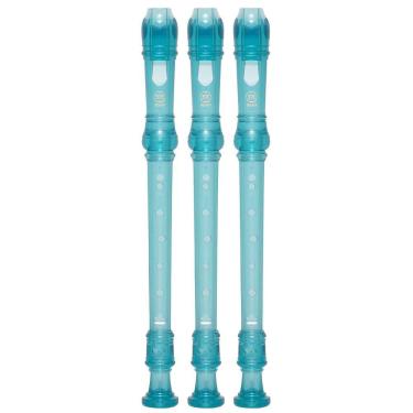 Imagem de Kit 3 Flautas Doce Soprano Barroca Em C YRS-20B Azul Yamaha