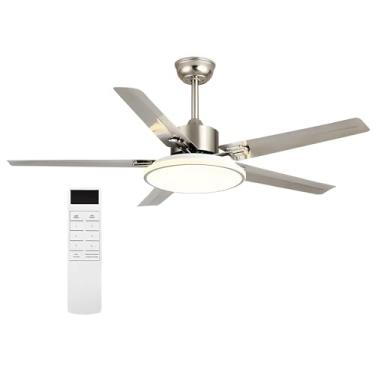 Imagem de Ventiladores De Teto Com Luzes E Controle Remoto, Ventilador De Teto Com Motor DC Reversível, Ventiladores De Teto Grandes Para Ambientes Internos E Externos