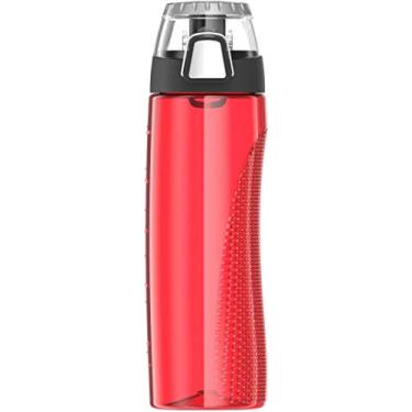 Imagem de THERMOS Garrafa de hidratação com medidor de 24 onças, Multi-Esporte, Reutilizável, Isento de BPA, Coral quente