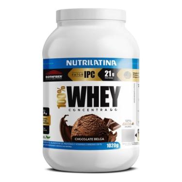 Imagem de 100% Whey Protein Sabor Chocolate Belga 1020G  Nutrilatina