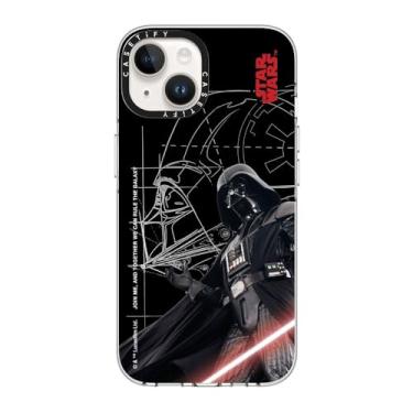 Imagem de CASETiFY Capa transparente para iPhone 14 [Star Wars Co-Lab/Não amarela/Proteção contra quedas de 2 metros/Magsafe] - O Lorde Sith Darth Vader - Transparente