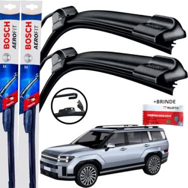 Imagem de Par Palheta Limpador Parabrisa Dianteiro Silicone Bosch Paleta Hyundai Santa Fé 2020 á→ 2024