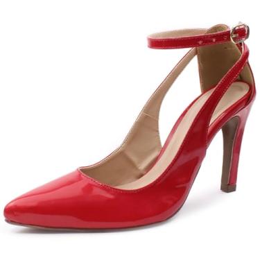 Imagem de Scarpin Modarpe Bico Fino Palmilha Confort Feminino S10 (Vermelho Verniz, BR, Adulto, Numérico, 37)