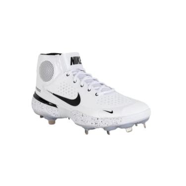 Imagem de Nike Chuteiras de beisebol de metal médio React Alpha Huarache Elite 3, Branco/preto, 38