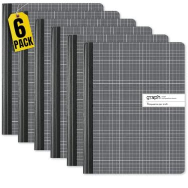 Imagem de 1 livro de composição gráfico InTheOffice, 9,75" x 7,5" caderno de papel gráfico, 100 folhas "6 pacotes"