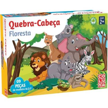 Imagem de Quebra-cabeça em Madeira, Floresta, 9 Peças, Coluna