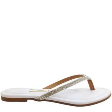 Imagem de Rasteira Vizzano Brilho Feminino, Branco, 38