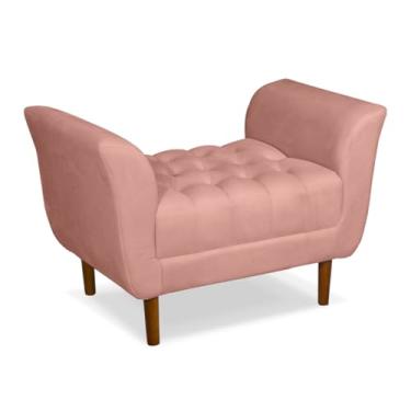 Imagem de Recamier Para Sala, Quarto e Recepção Oslo 90cm Suede Rosa - Loja Monte Belo