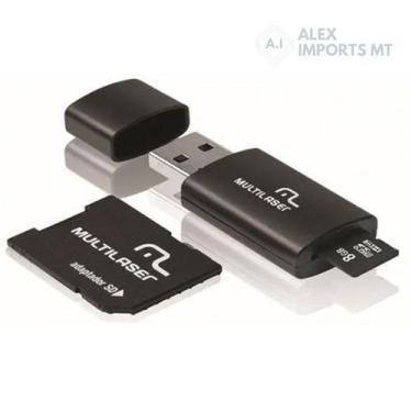 Imagem de Cartão De Memória Multilaser 8gb Micro Sd+usb Adaptador Bom - A.R Vari