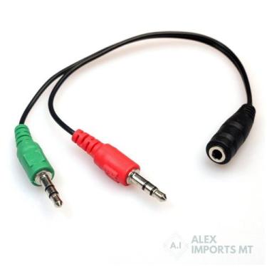 Imagem de Cabo Adaptador P3 Fêmea Para 2 P2 Macho - Fone Otimo - A.R Variedades 