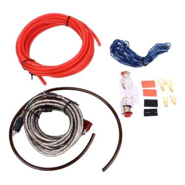 Imagem de Kit de Fiação para Instalação de Amplificador de Carro 10ga, Com Cabos de Alimentação, Subwoofer, Alto-falantes, Fio, Excelente Transmissão de Som, Dobrável para Carro