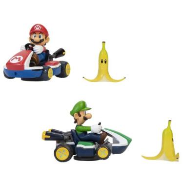 Imagem de Carrinho Kart Super Mario ou Luigi Spin Out com Casca de Banana de Bri