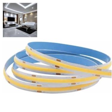 Imagem de Fita LED COB 6500K 5 Metros 12v IP20 18w Perfil Teto Rebaixado Sanca G
