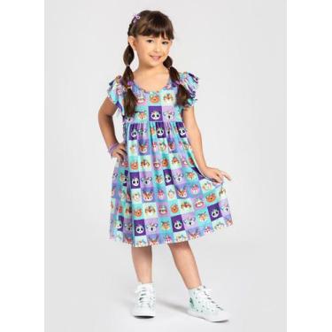 Imagem de Vestido Verão Menina Animaizinhos Colorido - Molekada, 2