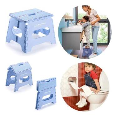 Imagem de Banquinho Plástico Banco Dobrável Slim Multiuso Até 100 Kg - Multilase