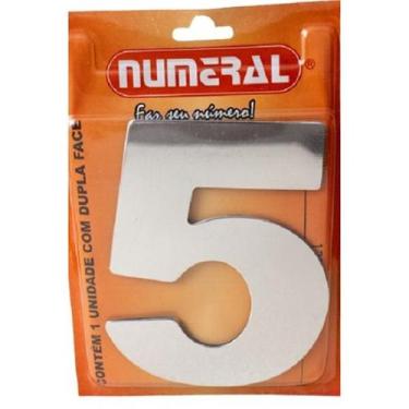 Imagem de Algarismo 5 Numeral 125mm Espelhado 300-5 - Numeral Ind