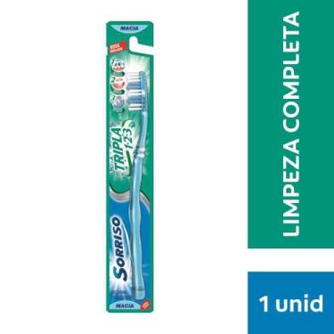 Imagem de Escova Dental Sorriso Tripla 1 2 3