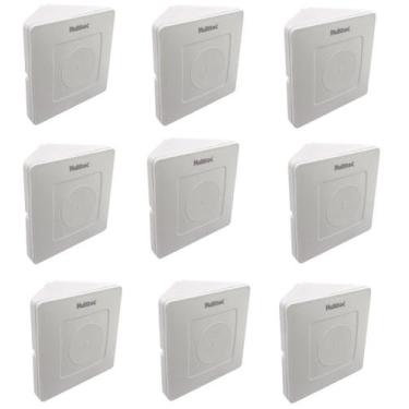 Imagem de 32 Caixa De Sobrepor Triangular Canto Cantoneira Quina Cftv - MULTITOC