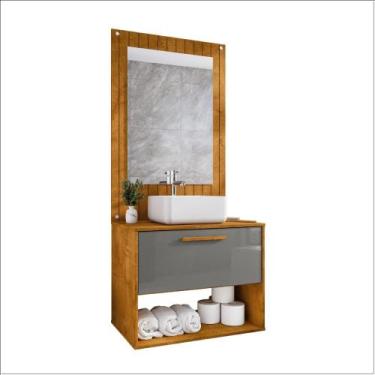 Imagem de Conjunto Para Banheiro Zenith MDP 15mm Com Cuba Naturalle Titanium Ofe