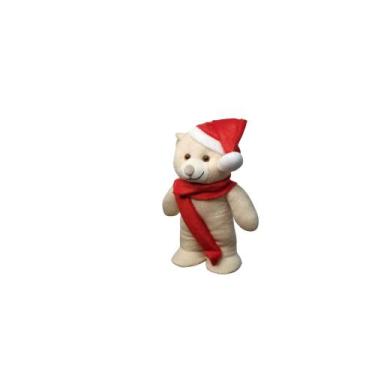 Imagem de Urso De Natal Pelúcia Papai Noel 30cm - Príncipe Baby - Luck  Baby