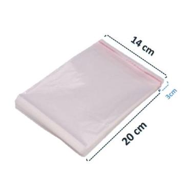 Imagem de Saco Adesivado Saquinho Plástico Transparente 14x20 1000 Unidades - fs