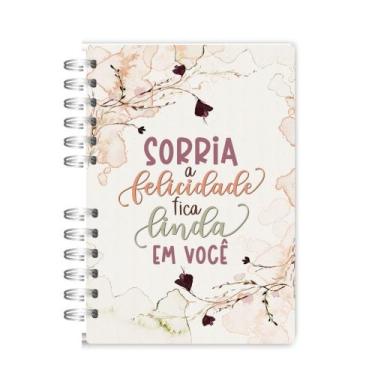 Imagem de Caderno Sorria a felicidade fica linda em você 15x21cm - Mel'art Papel