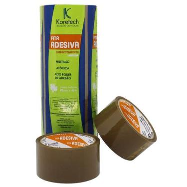 Imagem de 10 ROLOS FITA ADESIVA MARROM 45MM x 100 METROS - Koretech