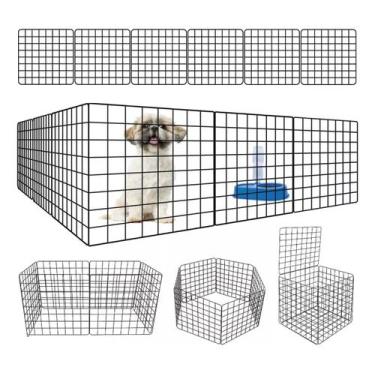 Imagem de Cercadinho Pet Móvel Para Cachorro Pequeno Porte Cor Preto - RDSHOPART