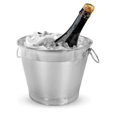 Imagem de Balde De Gelo Analeni Em Alumínio Polido 6,5l  Reforçado