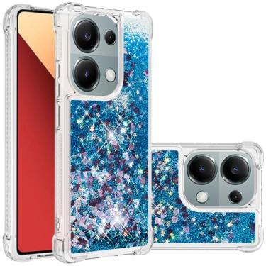 Imagem de Monwutong Capa de ajuste fino para Redmi Note 13 Pro 4G, capa para Xiaomi Poco M6 Pro 4G, TPU macio com glitter líquido efeito areia movediça capa de silicone elegante para Redmi Note 13 Pro 4G/Poco