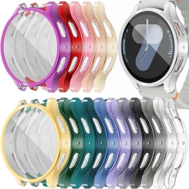 Imagem de RICHONE [Pacote com 16] Capas protetoras de tela compatíveis com Samsung Galaxy Watch 7 de 44 mm, acessórios para Galaxy Watch7 de 44 mm (16 cores, Galaxy Watch7 de 44 mm)