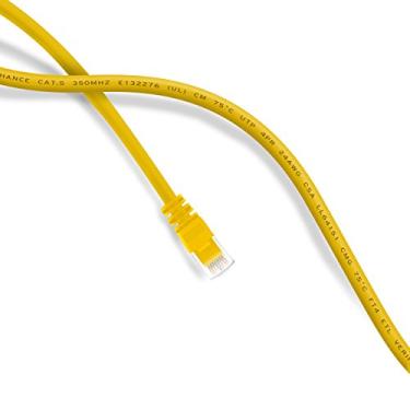 Imagem de GearIT Cabo de patch Ethernet Cat5e de 50 metros - Cabo de rede LAN para computador RJ45 sem encaixe, amarelo