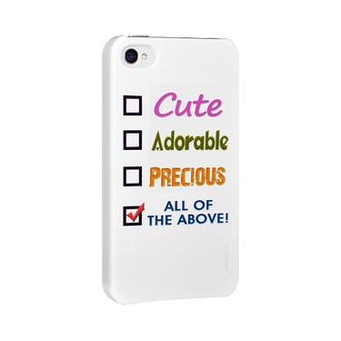 Imagem de Amzer AMZ94596 Capa rígida de encaixe fofa para Apple iPhone 4/4S (serve para todas as operadoras) - 1 pacote - embalagem de varejo - branca