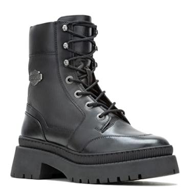 Imagem de Harley-Davidson Bota feminina Kavan de renda até o tornozelo de 17,78 cm, Preto, 7