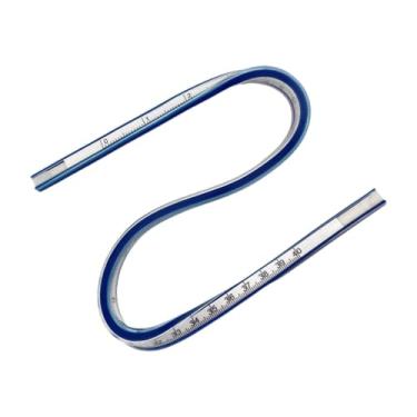 Imagem de Nishiyuenyi Régua Curva Flexível, Régua de Divisão de Engenharia Gráfica Dupla Face Dobrável, para Suprimentos, Desenho de Escritório, Quilting, Patchwork, 40cm