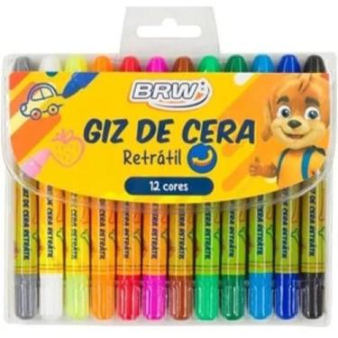 Imagem de Giz De Cera Retrátil 12 Cores Brw