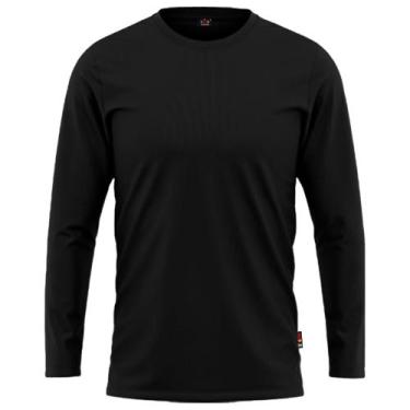 Imagem de Camiseta Manga Longa Segunda Pele Preta Lisa com Proteção Uv50 - Hard 